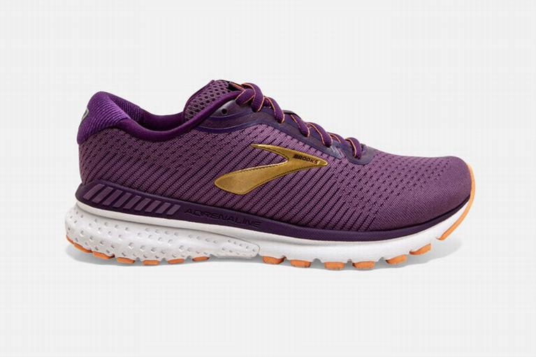 Brooks Women's Adrenaline GTS 20 Road Running Shoes - Purple/Orange (DZRY53872)